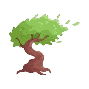 Illustration of green tree 스톡 일러스트