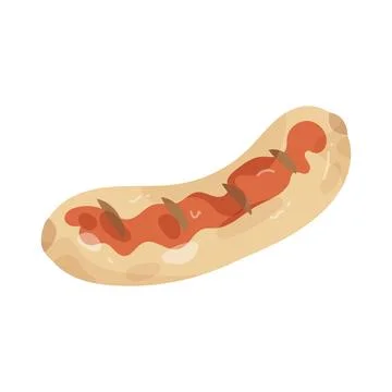 Illustration of grilled bratwurst Stock Illustration