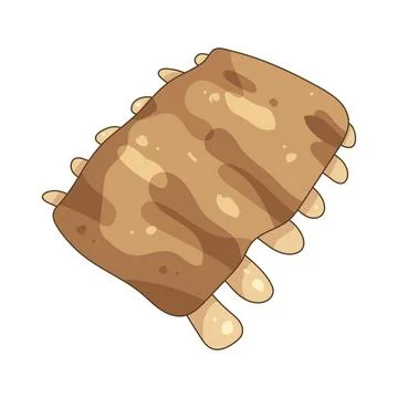 Illustration of Grilled ribs Stock Illustration