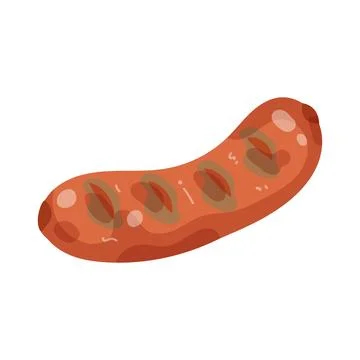 Illustration of grilled sausage Stock Illustration