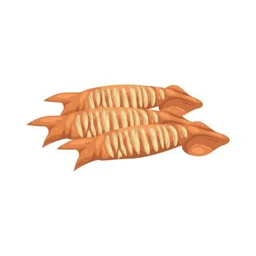 Illustration of Grilled squid 스톡 일러스트