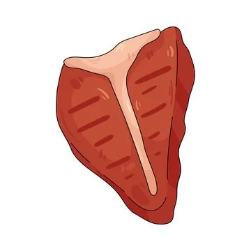 Illustration of grilled T-bone steak Stock Illustration