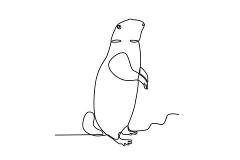 Illustration of a groundhog to predict the seasons Stock Illustration
