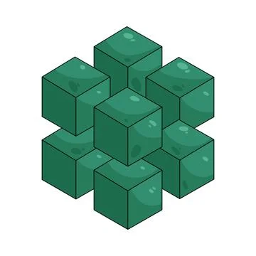 Illustration of group of cubes イラスト素材