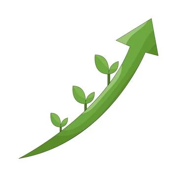 Illustration of growth arrow Stock Illustration
