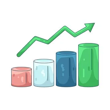 Illustration of growth bar Stock Illustration