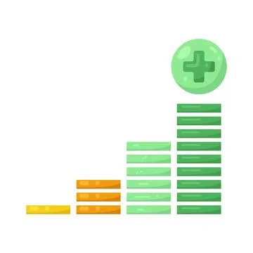 Illustration of Growth with plus Illustrazione stock