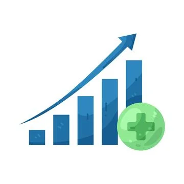 Illustration of Growth with plus Illustrazione stock