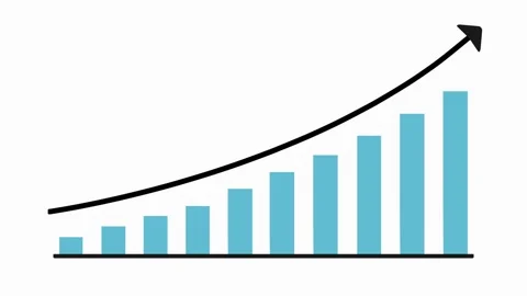 An illustration of the growth of a project or activity Stock Footage 334016400