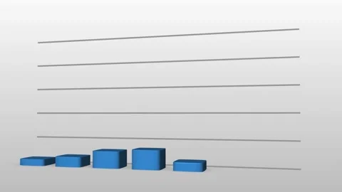 Illustration growth statistic progress graph chart bar going up direction in Stock-Footage 334653003