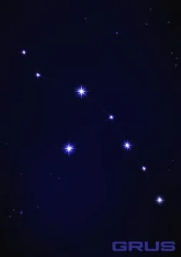 Illustration of grus constellation Stock Illustration