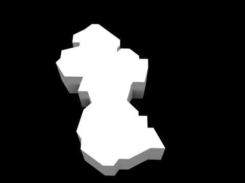 A illustration of the guyana map Stock Illustration