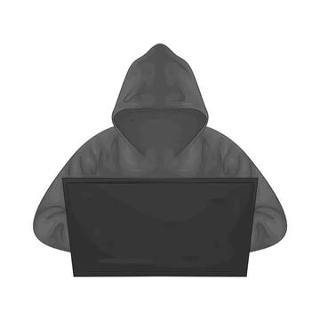 Illustration of hacker Stock Illustration