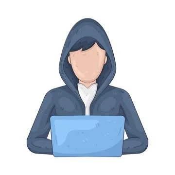 Illustration of hacker Stock Illustration