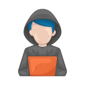 Illustration of hacker Stock Illustration