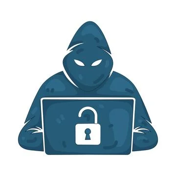 Illustration of hacker Stock Illustration