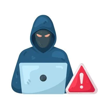 Illustration of Hacker Stock Illustration