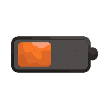 Illustration of half battery Illustrazione stock