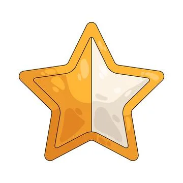 Illustration of half star 스톡 일러스트