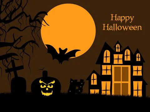 Illustration of Halloween Background Stock Illustration