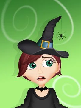 Illustration of Halloween witch Stock Illustration