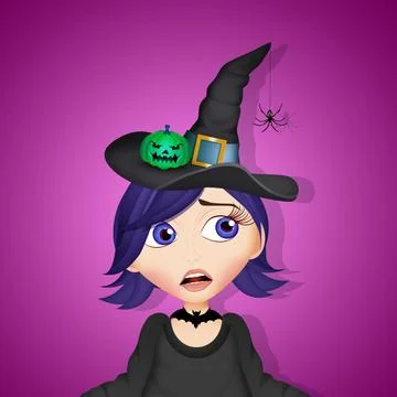Illustration of Halloween witch Stock Illustration