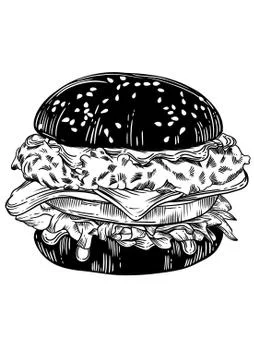 Illustration in the hamburger vector Stock Illustration