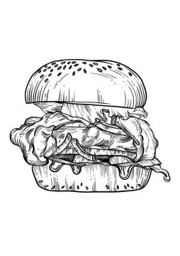Illustration in the hamburger vector Stock Illustration