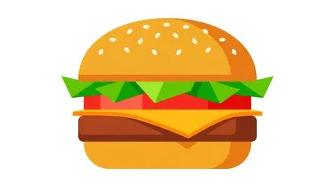 Illustration of a hamburger on a white background Stock Illustration