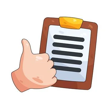 Illustration of hand approval Stock Illustration