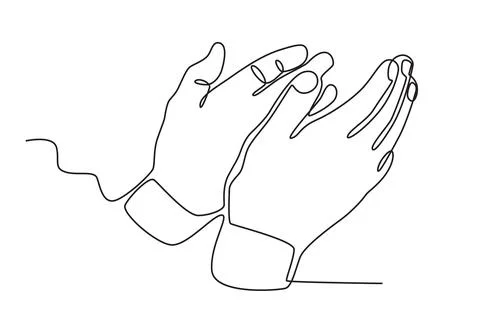 Illustration of a hand clapping Stock Illustration
