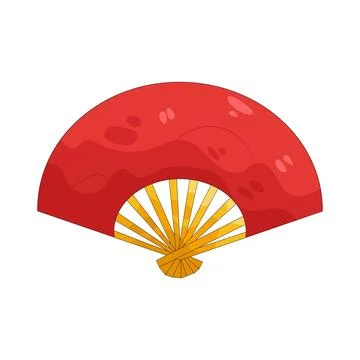 Illustration of hand fan Stock Illustration