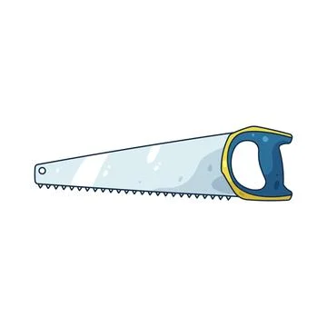 Illustration of hand saw Ilustración de archivo