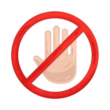 Illustration of hand stop Illustrazione stock