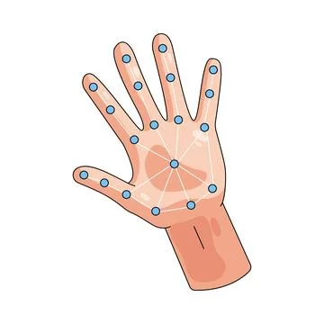 Illustration of Hand Tracking Stockillustratie