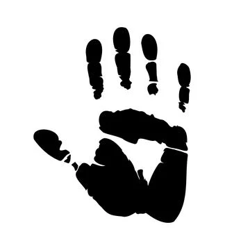 Illustration of a handprint. Stock Illustration