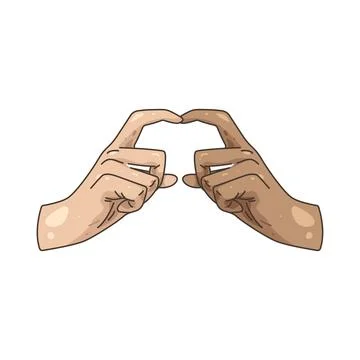 Illustration of Hands make a heart Stock Illustration