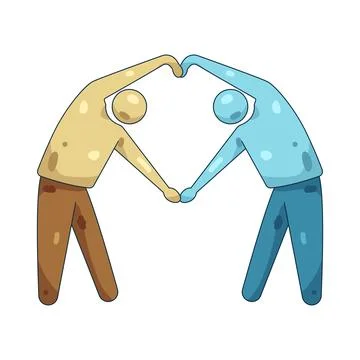 Illustration of Hands make a heart Stock Illustration