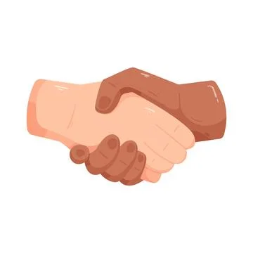 Illustration of Hands shaking Stock Illustration