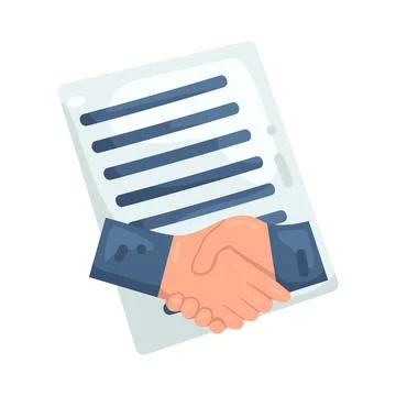 Illustration of handshake Stock Illustration