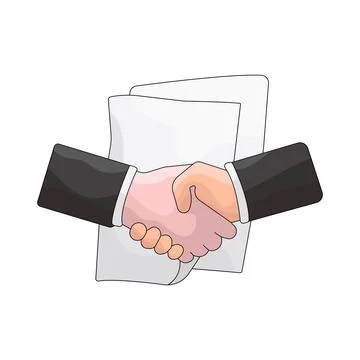 Illustration of handshake Stock Illustration
