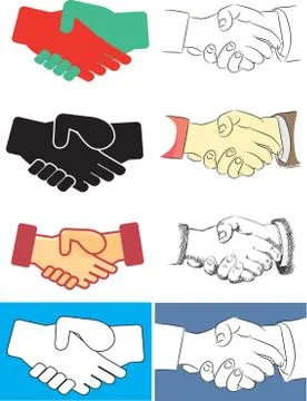Illustration of handshake, vector illustration Stock Illustration