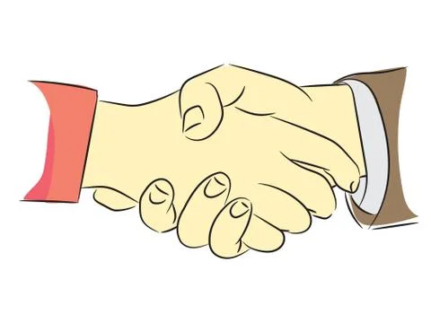 Illustration of handshaking, graphic design -Vector Illustration Stock Illustration