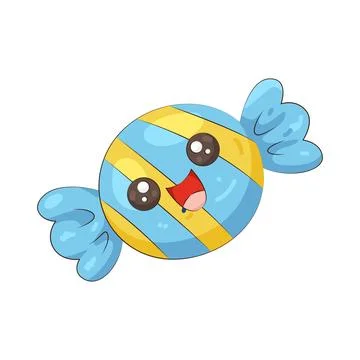 Illustration of happy candy Illustrazione stock