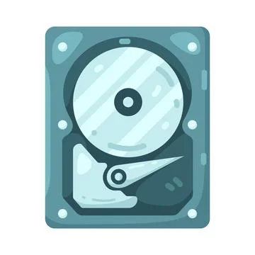 Illustration of hard disk drive 스톡 일러스트