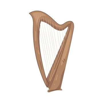 Illustration of harp Illustrazione stock