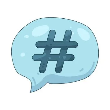 Illustration of hashtag Stock Illustration