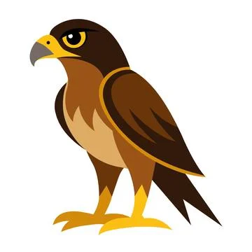 Illustration of Hawk Isolated on white Stock Illustration