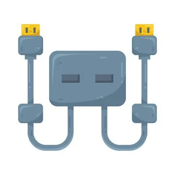 Illustration of HDMI splitter Illustrazione stock
