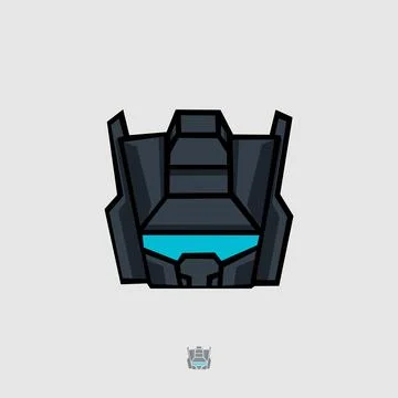 Illustration of a head robot Stock Illustration